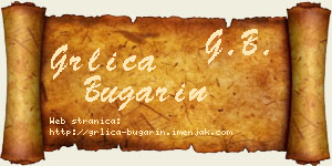 Grlica Bugarin vizit kartica